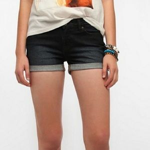 BDG for UO Alexa mid-rise shorts, dark denim